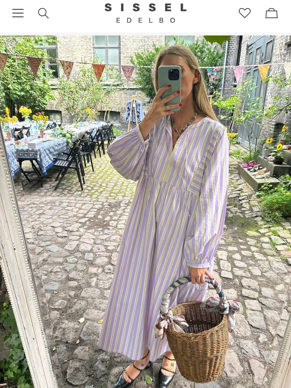 Sissel Edelbo Vera Dress - Lavender Stripes - Small